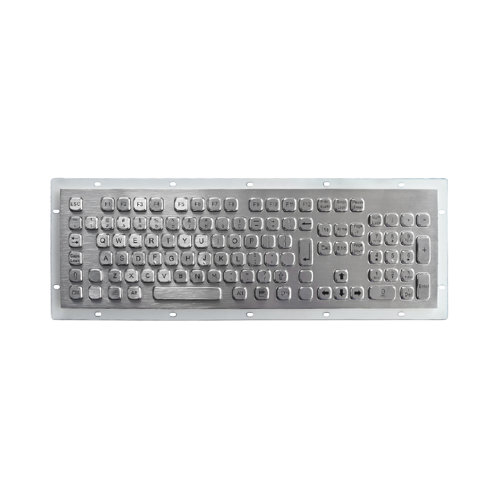 Tastiera industriale in acciaio inox a 104 tasti IP68 modello GPK-A396KP-FN-DWP