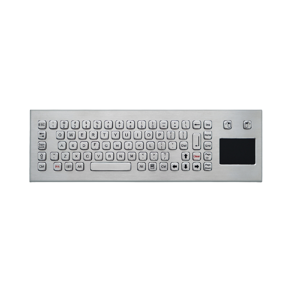 Tastiera industriale in acciaio inox IP65 a 74 tasti con touchpad sigillato modello GPK-A400TP-DWP